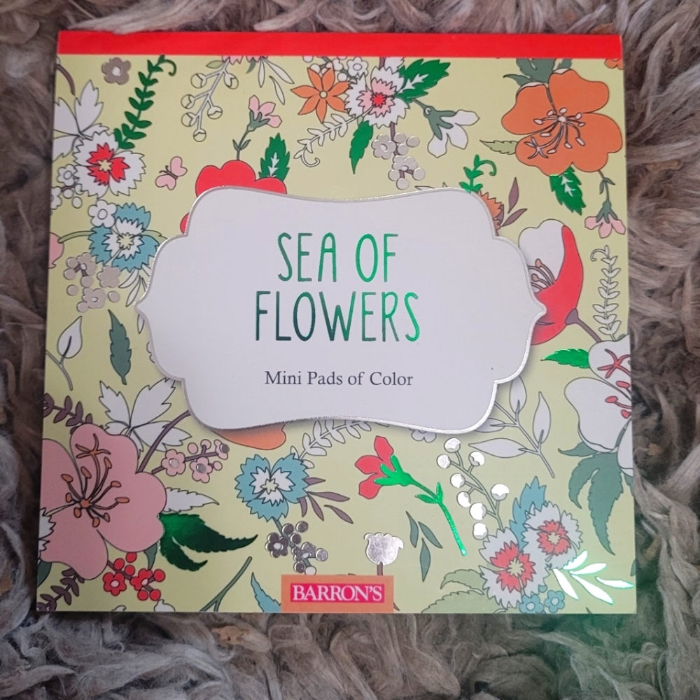 Sea of Flowers mini coloring book.